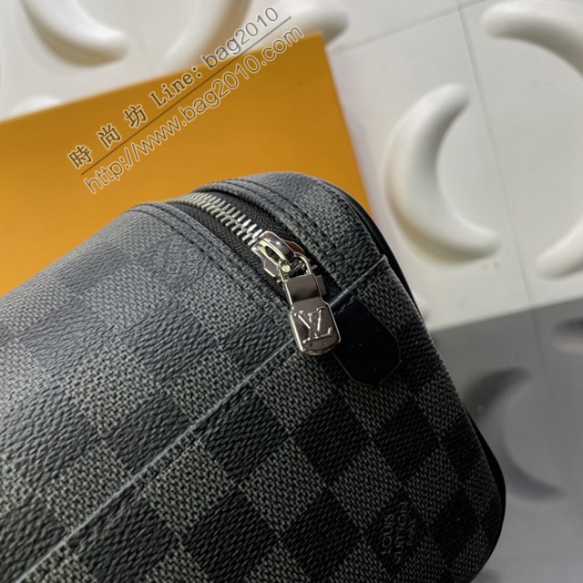 路易威登2022新款化妆袋 N47625 N47628 路易威登黑格化妆包 LV爆款收纳袋  ydh4591